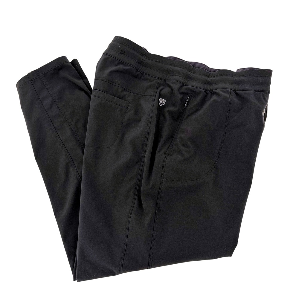 KUHL Freeflex Pant Women Large Black Tapered Hiking Active Excellent